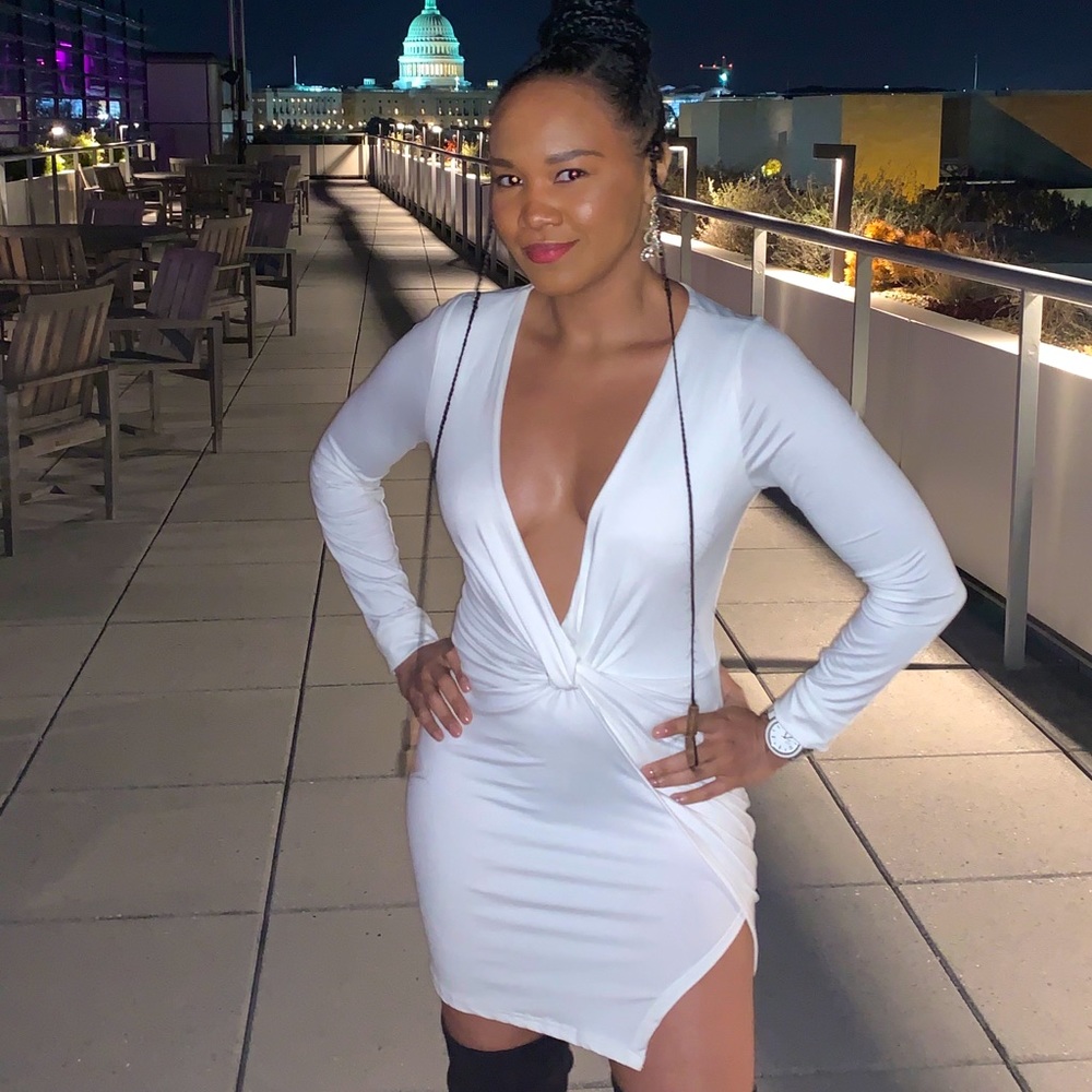 Fashion Nova Winter White dress